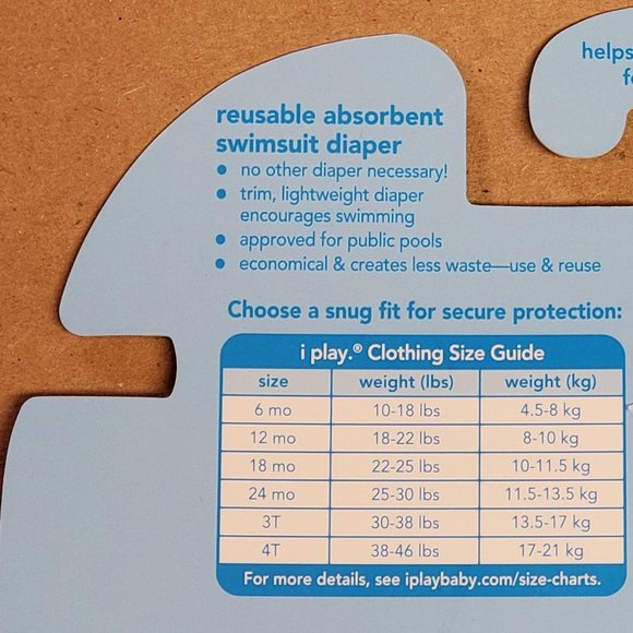 I-Play Swimsuit Diaper 12 Months Green - Picture 5 of 5